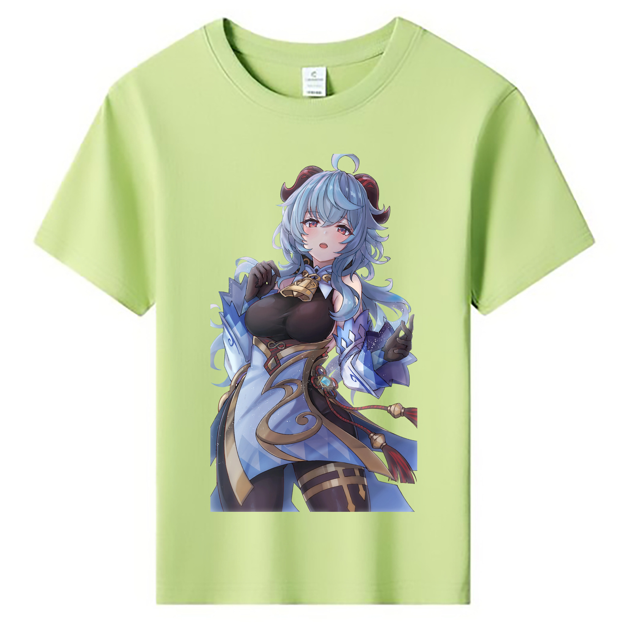 げんし神 甘雨 かんう genshin Ganyu 綿100％キッズTシャツ（フロントプリント）